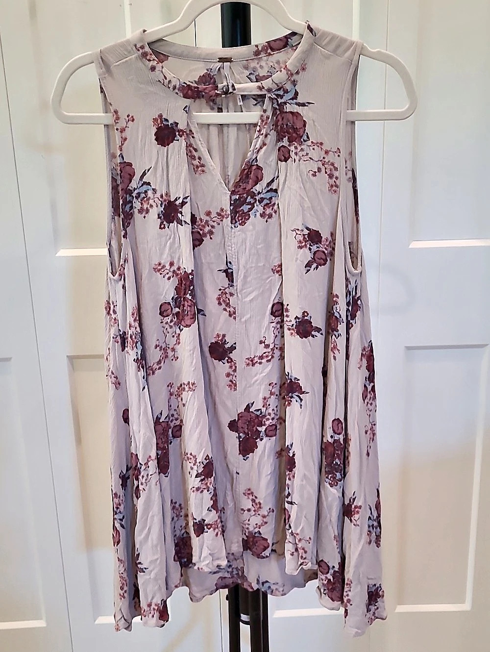 Free People Tree Swing Tunic Dress in Taupe, Rust & Blue Size XS